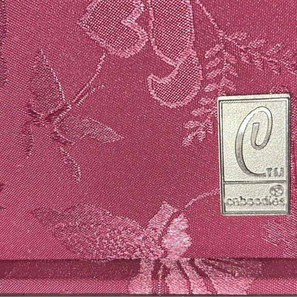 Caboodle Fabric Jewelry Box Mirror Pink Floral Vintage Trinket Holder Padded EUC - Picture 2 of 10